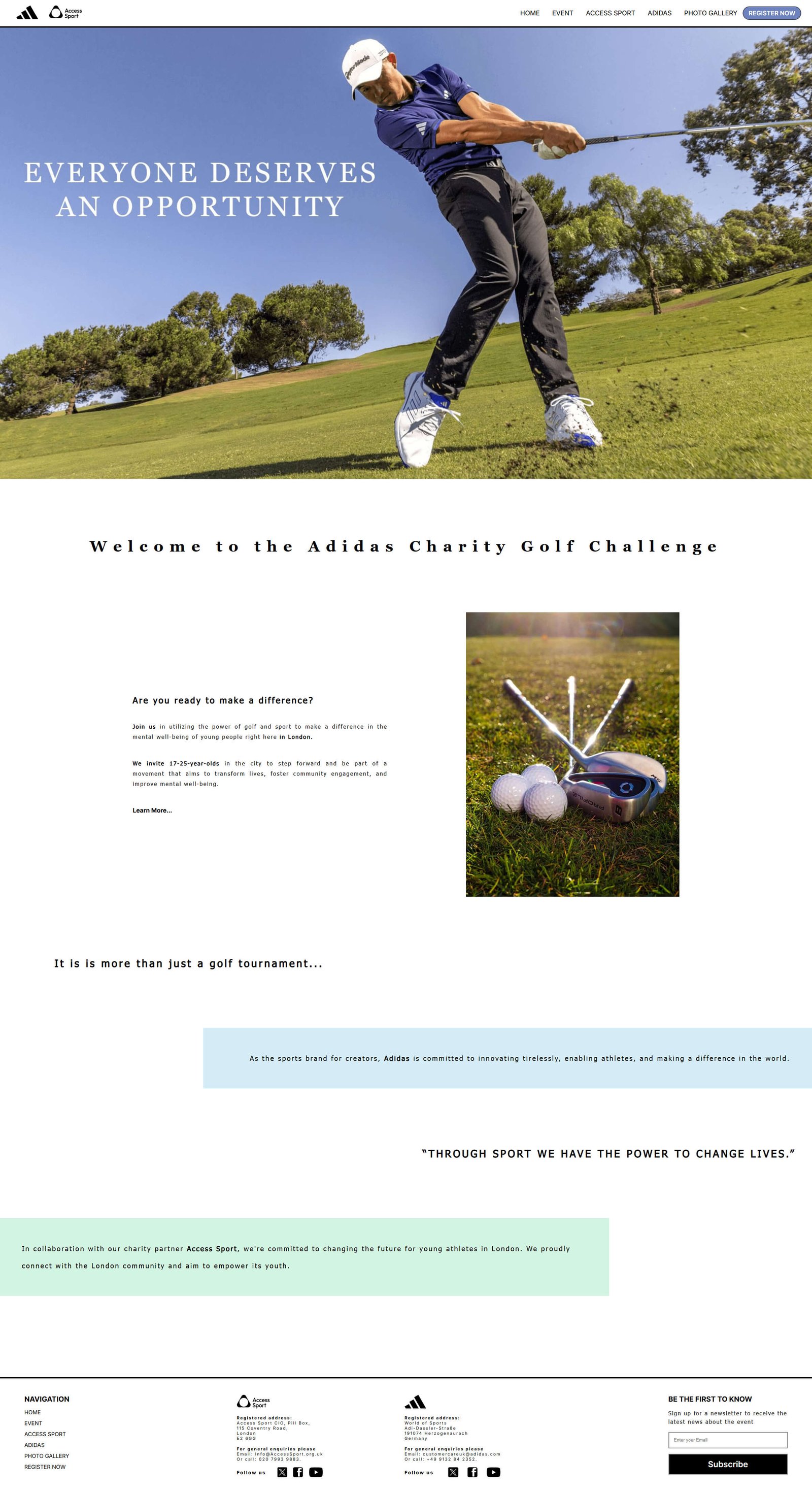 ACGC website screenshot